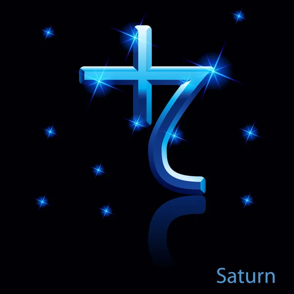 Saturn znamení. — Stockový vektor