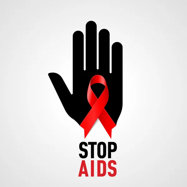 ストップ エイズの記号. — ストックベクタ