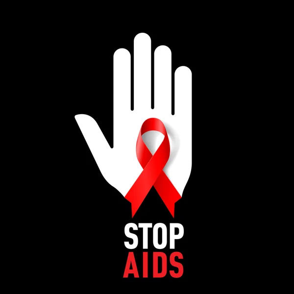 Stop aids teken. — Stockvector