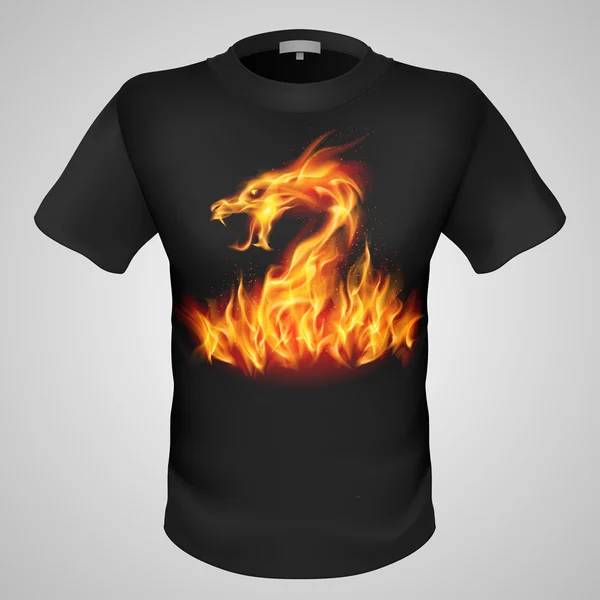 Camiseta masculina con estampado . — Vector de stock