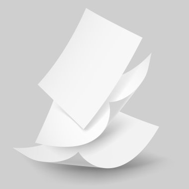 Falling paper sheets. clipart