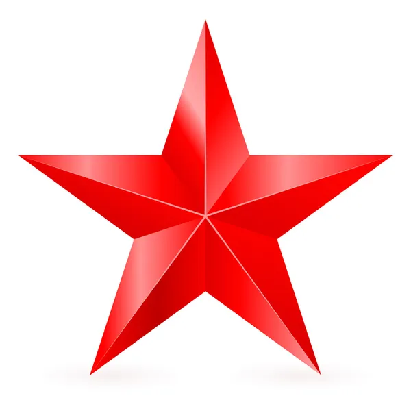 Estrella roja . — Vector de stock