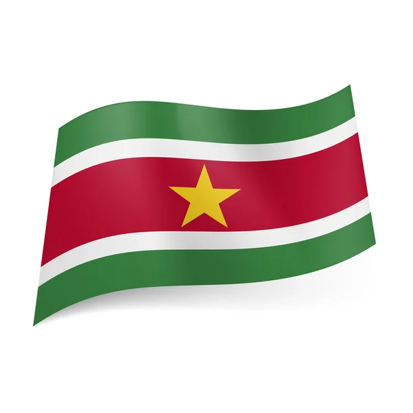 Bandeira do Estado de Suriname . — Vetor de Stock