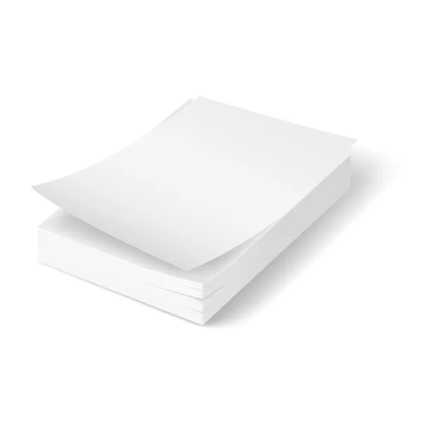 Stack of blank papers. — Stock Vector