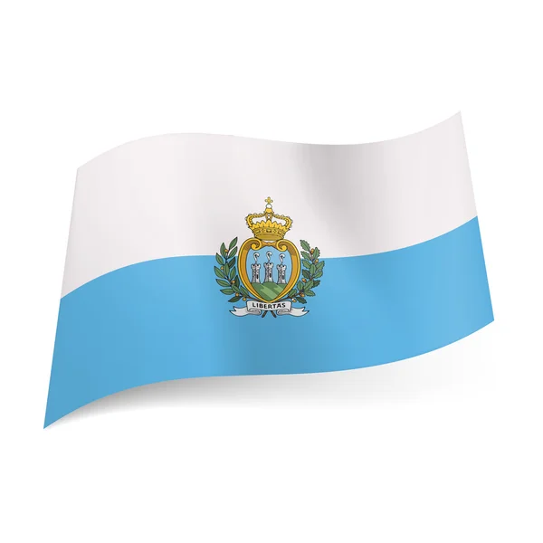 Flaga stanu san Marino. — Wektor stockowy