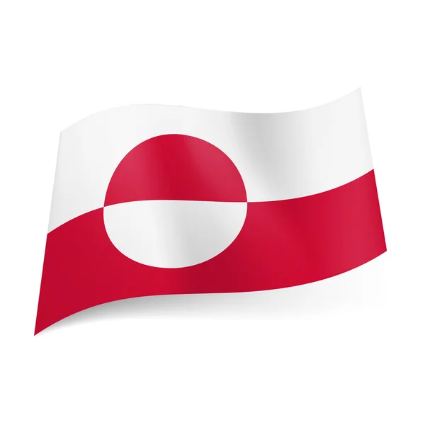 Bandeira do Estado da Gronelândia . — Vetor de Stock