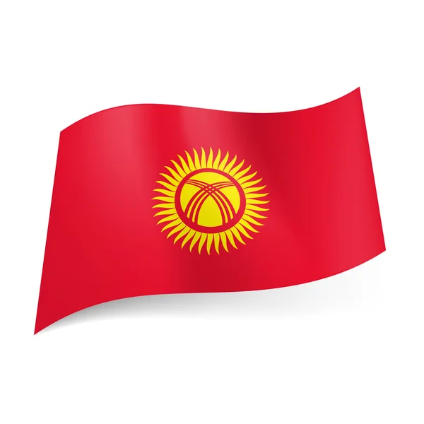 State flag of Kyrgyzstan. — Stock Vector