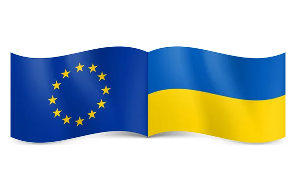 Union européenne et Ukraine . — Image vectorielle