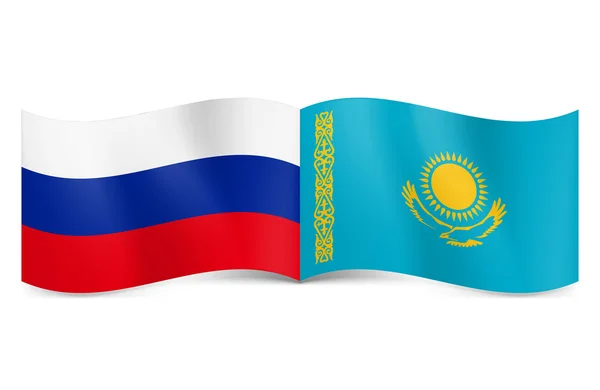 Związek Rosji i Kazachstanu. — Wektor stockowy