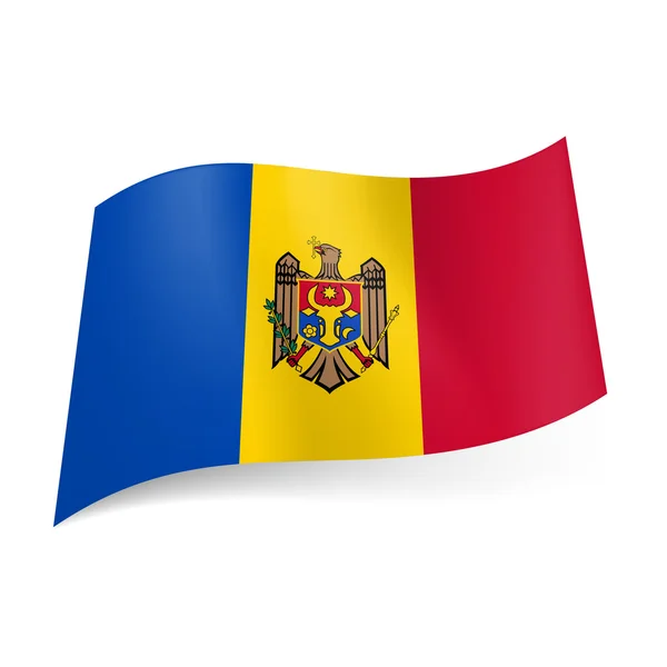 Drapeau national de Moldavie — Image vectorielle