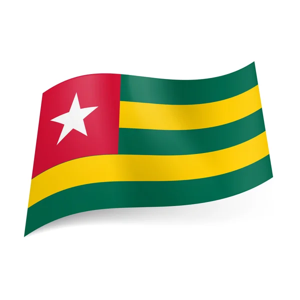 Bandera del Estado de Togo — Vector de stock