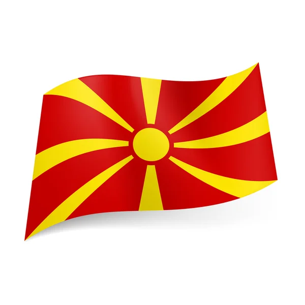 Statligt flagga Makedonien — Stock vektor