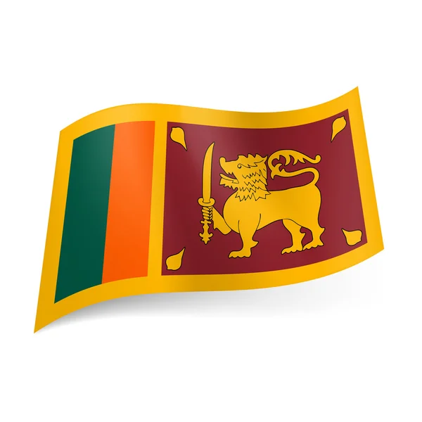 Bandeira do Estado de Sri Lanka — Vetor de Stock