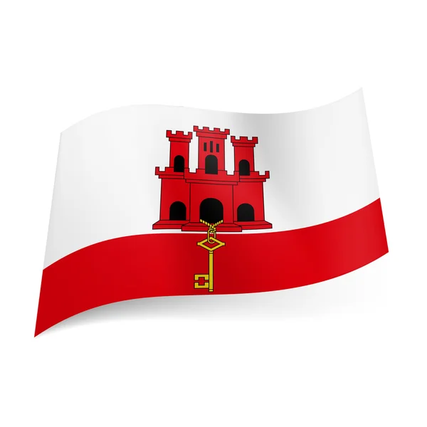 Staatsflagge von Gibraltar — Stockvektor