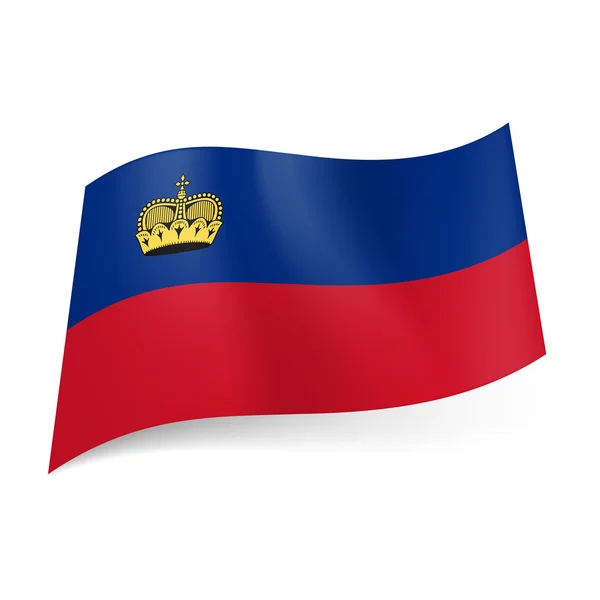 Bandiera di Stato del Liechtenstein — Vettoriale Stock