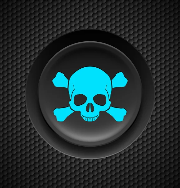 Skull and crossbones knop — Stockvector