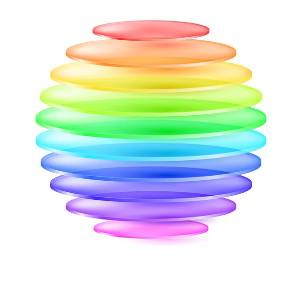Sphère colorée abstraite — Image vectorielle