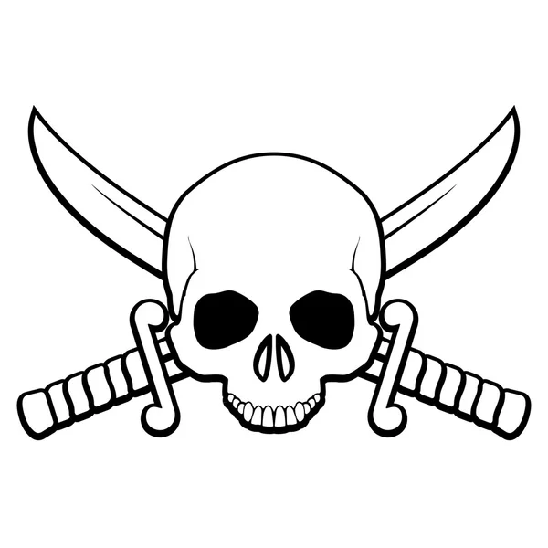 Símbolo pirata — Vetor de Stock