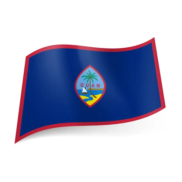 Bendera Guam - Stok Vektor