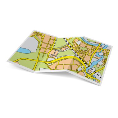 Map booklet clipart