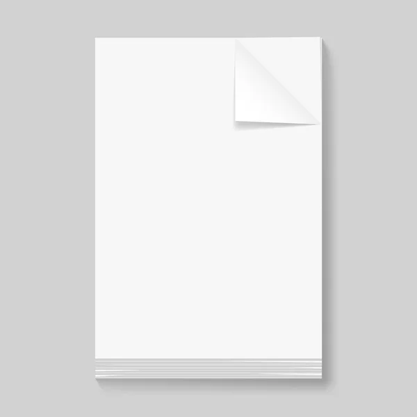 Stack of blank papers — Stock Vector