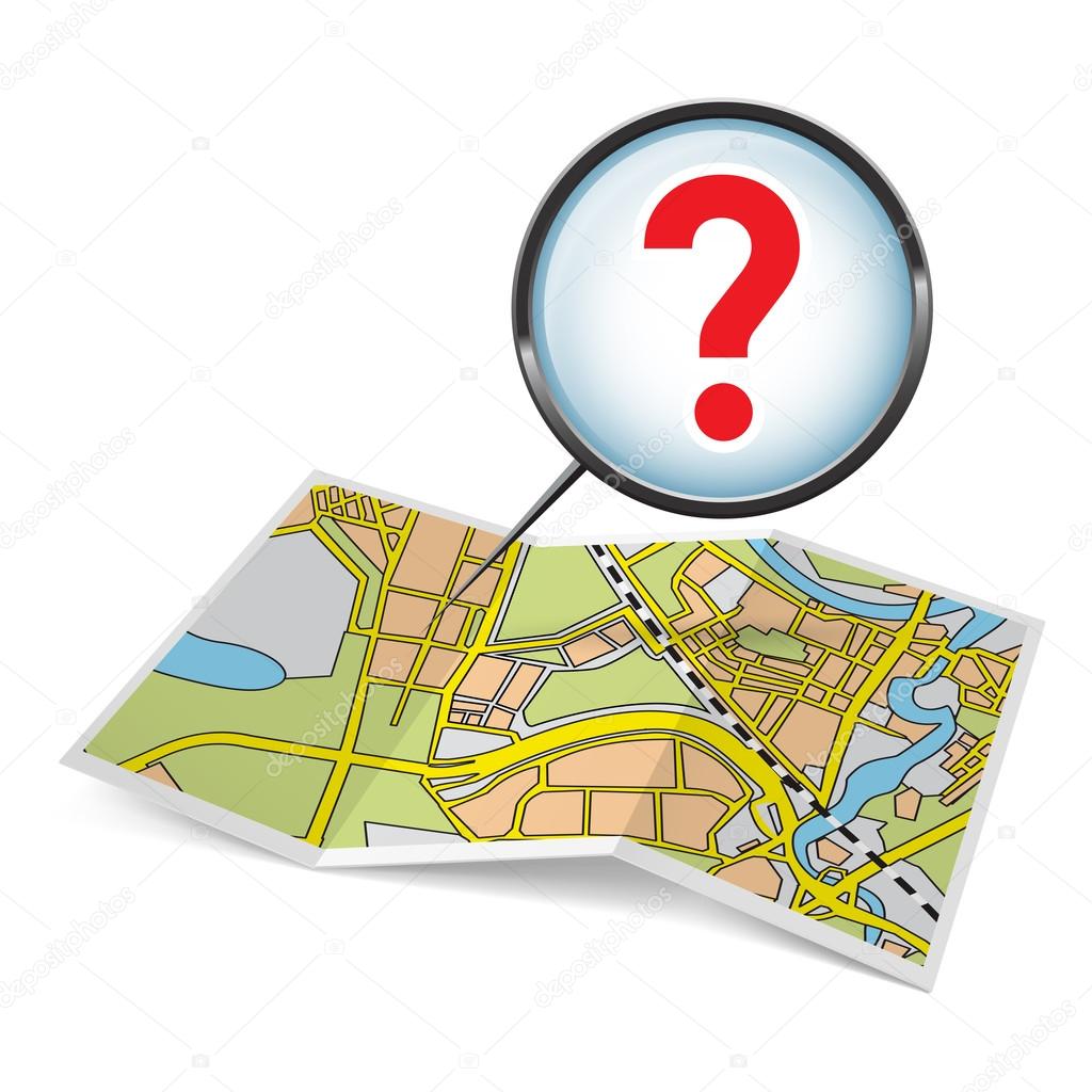  Map booklet  with question mark