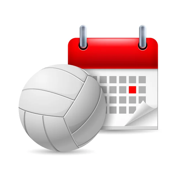 Volleybal en kalender — Stockvector