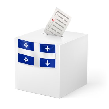 Kağıt oy ile oy sandığı. Quebec