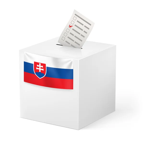 Urny z papieru do głosowania. Słowacja — Wektor stockowy