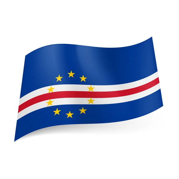 Державний Прапор Кабо-Верде — стоковий вектор