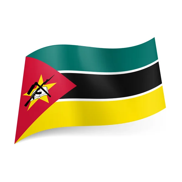 Staatsflagge von Mosambik — Stockvektor