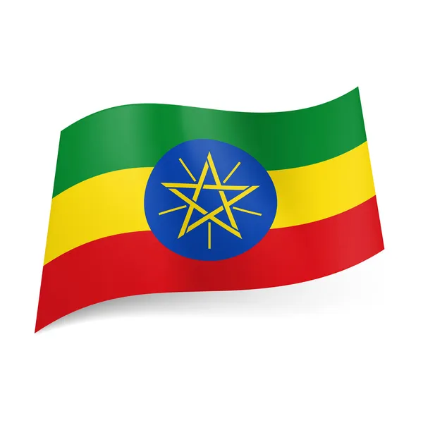 State flag of Ethiopia — Stock Vector