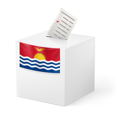 Kağıt oy ile oy sandığı. Kiribati