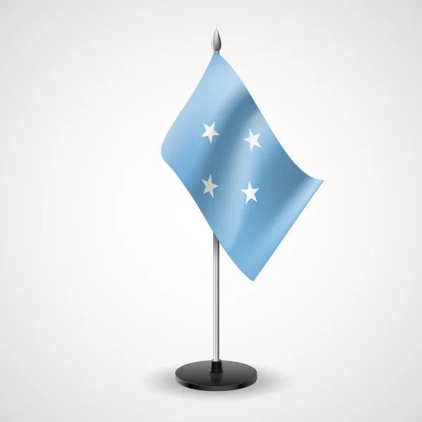 Tabell flagga Mikronesiens federerade stater — Stock vektor