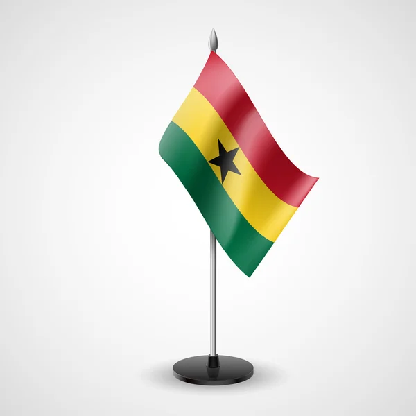 Bandeira da mesa de Gana — Vetor de Stock