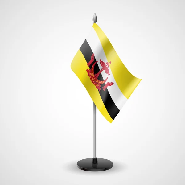 Table flag of Brunei — Stock Vector