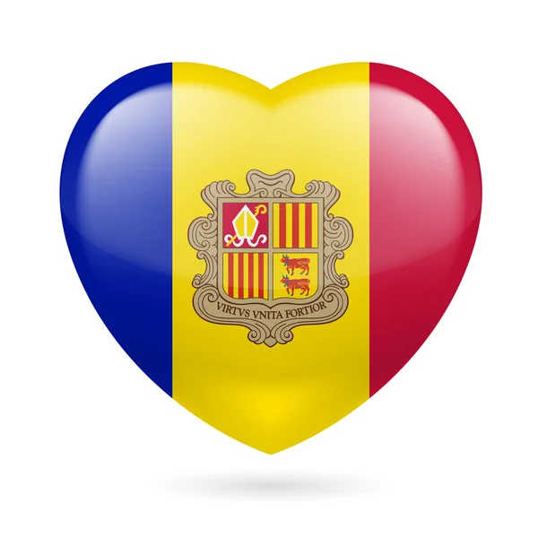 Andorranische Flagge — Stockvektor