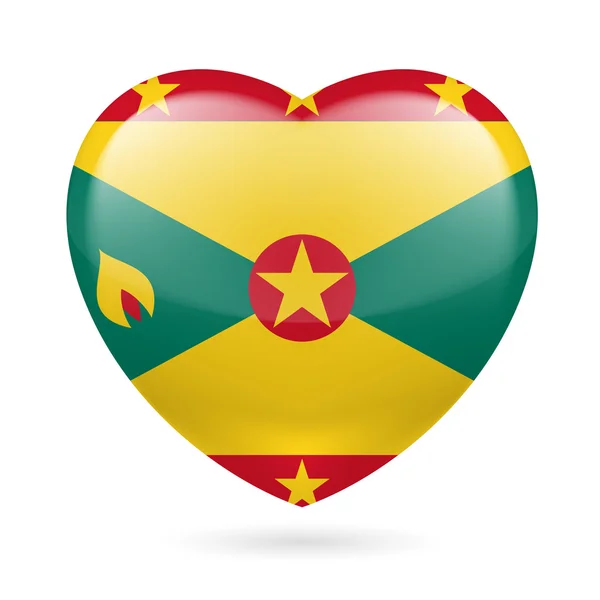 Heart icon of Grenada — Stock Vector