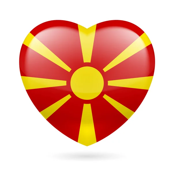 Heart icon of Macedonia — Stock Vector