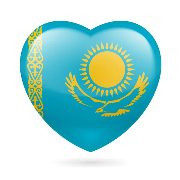 Heart icon of Kazakhstan — Stock Vector