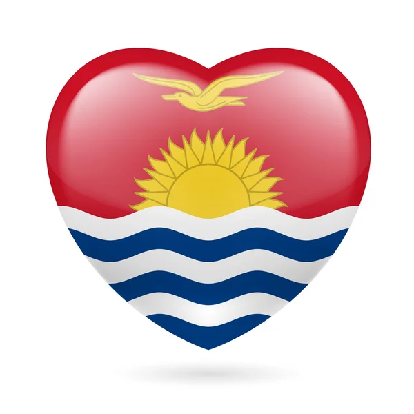 Heart icon of Kiribati — Stock Vector