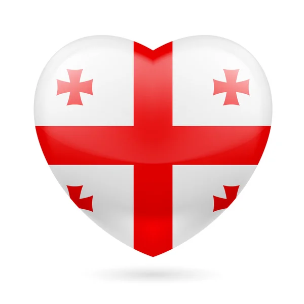 Икона сердца Грузии — стоковый вектор