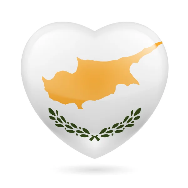 Серце значок Кіпру — стоковий вектор