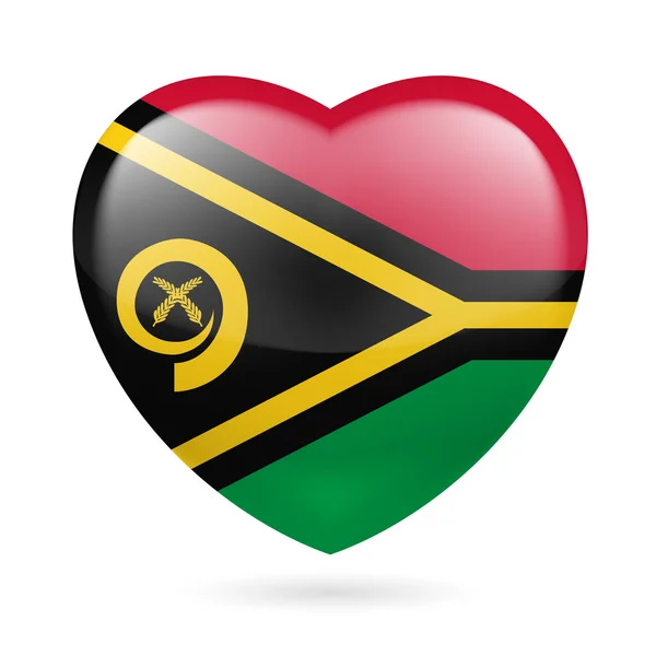 Icona del cuore di Vanuatu — Vettoriale Stock