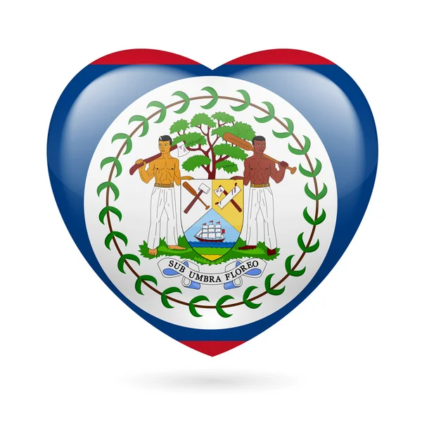 Icône coeur de Belize — Image vectorielle