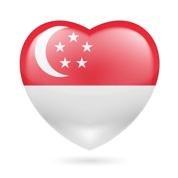 Heart icon of Singapore — Stock Vector