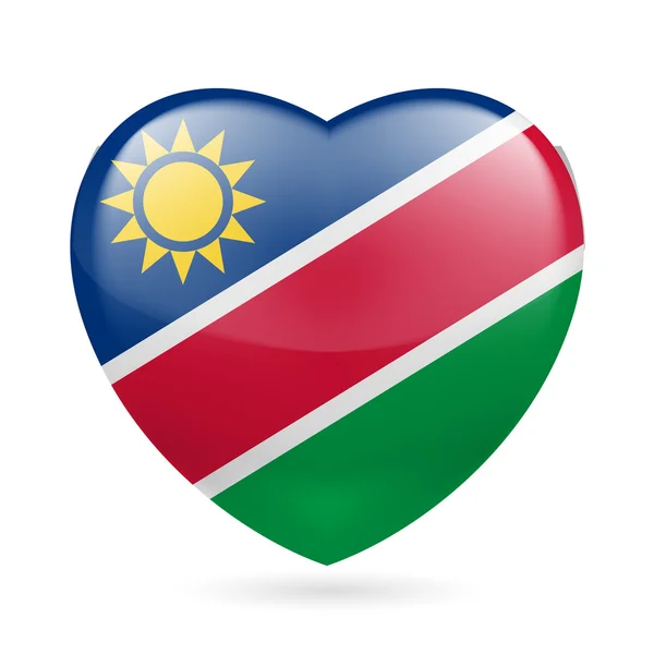 Heart icon of Namibia — Stock Vector