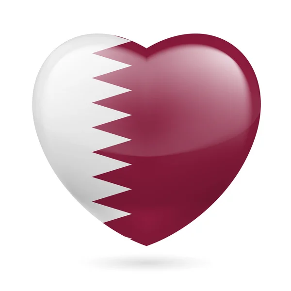 Heart icon of Qatar — Stock Vector