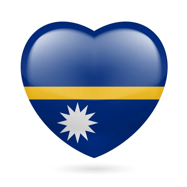 Heart icon of Nauru — Stock Vector