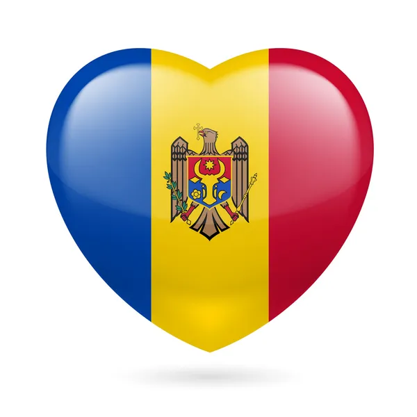 Heart icon of Moldova — Stock Vector